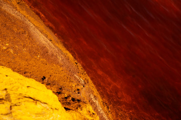 Red water in Rio Tinto, Huelva