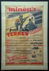 Affiche d'avertissement à Lewarde, France