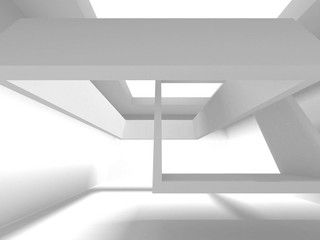 Futuristic White Architecture Design Background