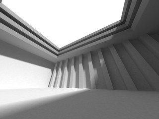 Obraz premium Futuristic White Architecture Design Background