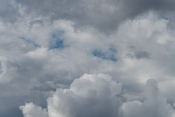 Cumulus clouds against the sky