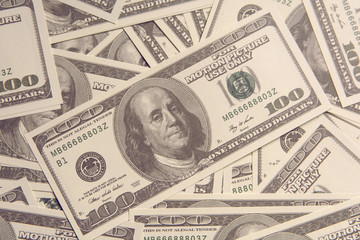 100 us dollar money american as background