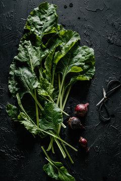 Spinach and Red Shallots