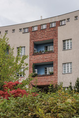 Fototapeta na wymiar Hufeisensiedlung Berlin, Bauhaus Archtiektur