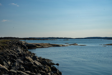 Ocean meeting the cold rocks