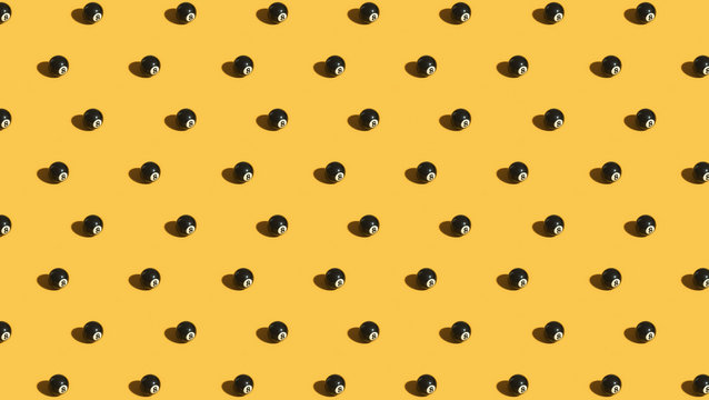 Black billiard ball/8 billiard ball.