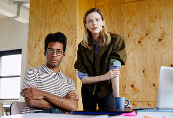 Successful business team working together