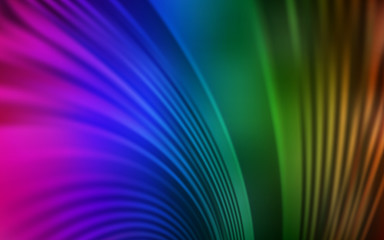Obraz premium Dark Multicolor vector background with curved lines.