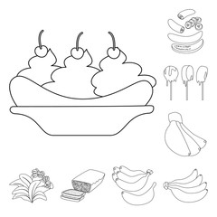 Vector illustration of organic and potassium sign. Collection of organic and diet stock symbol for web.