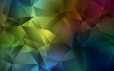 Dark Multicolor vector triangle mosaic texture.