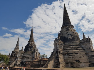 Fototapeta premium Historic City of Ayutthaya, Thailand (Wat Mahathat, Wat Phra Sri Sanphet, Wat Chaiwatthanaram, Wat Phra Ram)