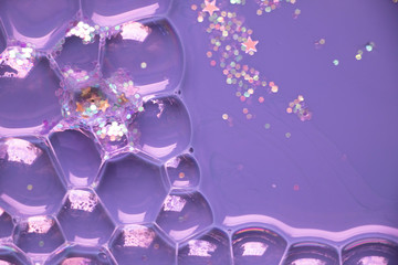 Bright Purple Bubble Cells Background Texture. Hive like pattern with a fun purple background. Interesting abstract texture full of hexagons.