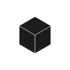 Cube icon. Simple vector illustration
