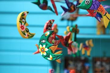 close up generic gift items in souvenir shop in Key West, Florida