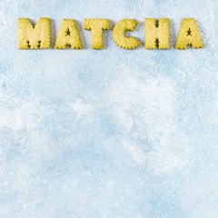 Crackers Arranged as a Phrase Love You So Matcha