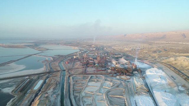 Aerial of Dead Sea Works mineral harvesting complex. DJI_0036-04