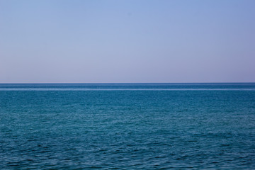 Obraz premium Landscape of sea horizon seascape under blue sky