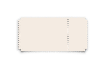 Theater, cinema ticket realistic vector template