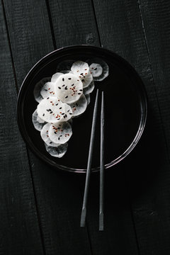 Pickled Daikon with Sesame Seeds