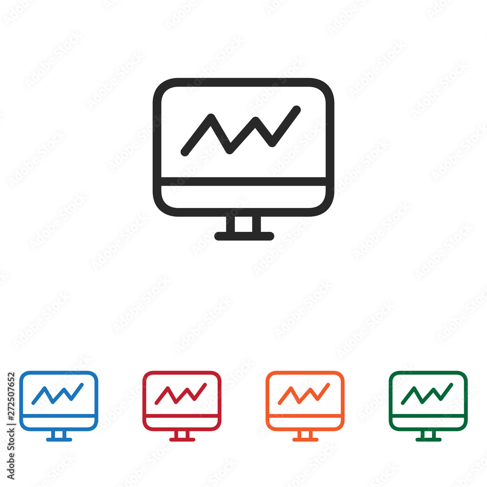 Poster monitoring vector icon