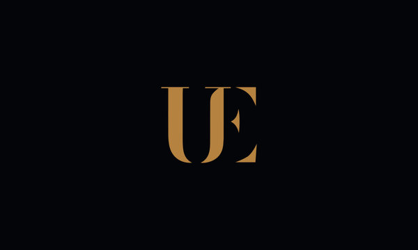 UE logo design template vector illustration