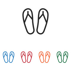 Flip flops vector icon