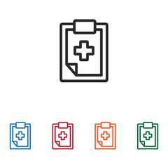 Obraz premium Medical history vector icon