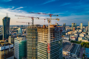 Warsaw HUB po pożarze © Drone in Warsaw