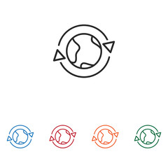 Earth planet vector icon