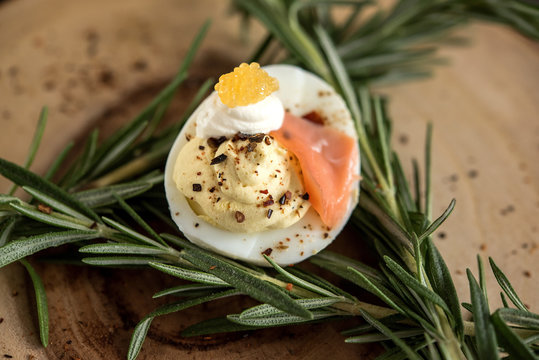 Woodsy Deviled Eggs