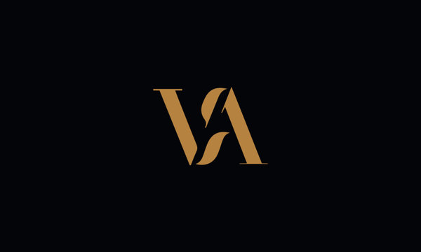 VA logo design template vector illustration