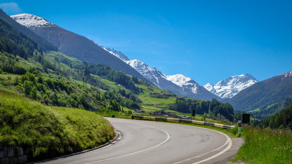 Auffahrt Richtung Simplon Pass Schweiz