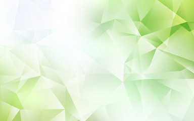 Obraz premium Light Green, Yellow vector gradient triangles pattern.