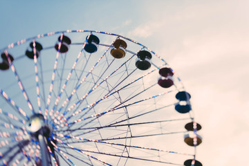 Rides at an amusement park