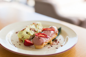 Healthy food snack witj cheese and vegetables. Restaurant menu