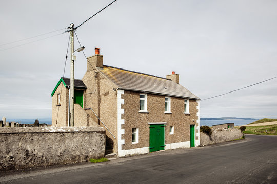 An empty farmhouse on the Antrim Coast, Northern Ireland