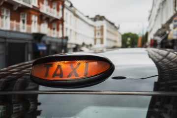 Closeup of a Taxi light