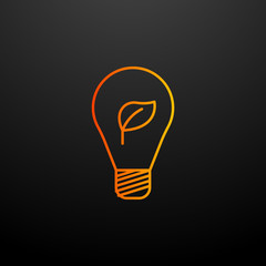 Eco-friendly light bulb nolan icon. Elements of ecology set. Simple icon for websites, web design, mobile app, info graphics