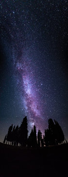 Milky way in Tuscany, Italy