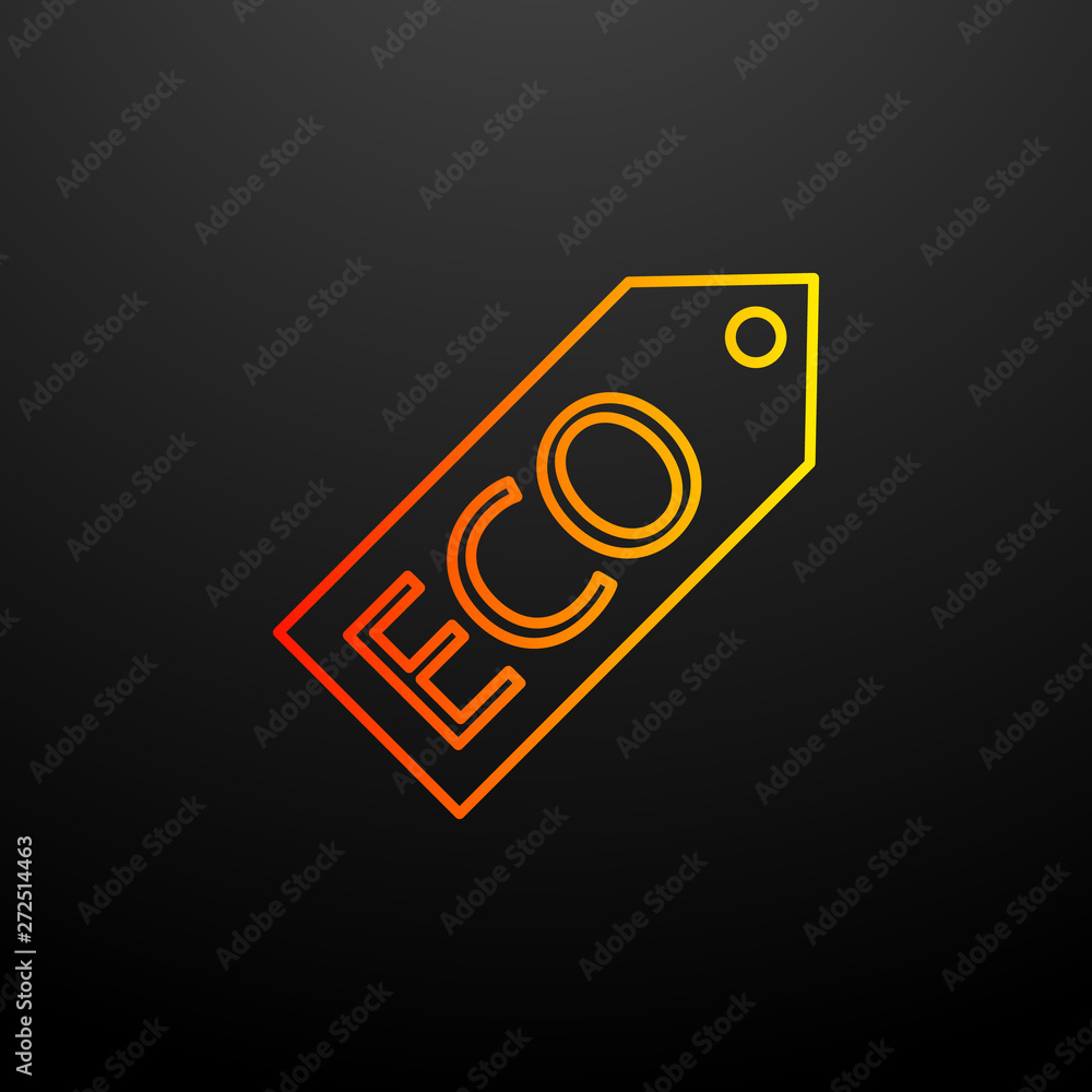 Poster eco tag nolan icon. elements of ecology set. simple icon for websites, web design, mobile app, info 