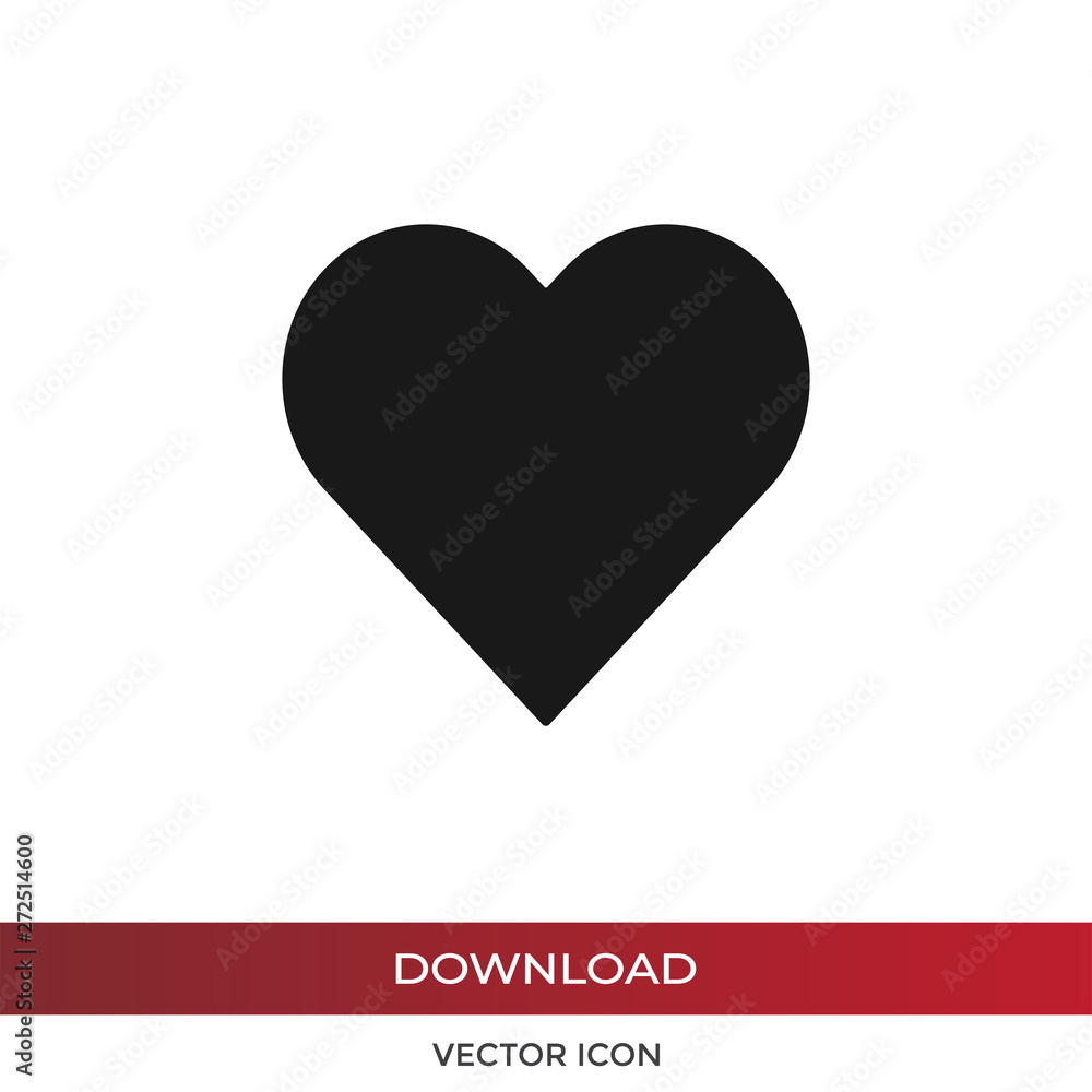 Aufkleber heart vector icon in modern design style for web site and mobile app