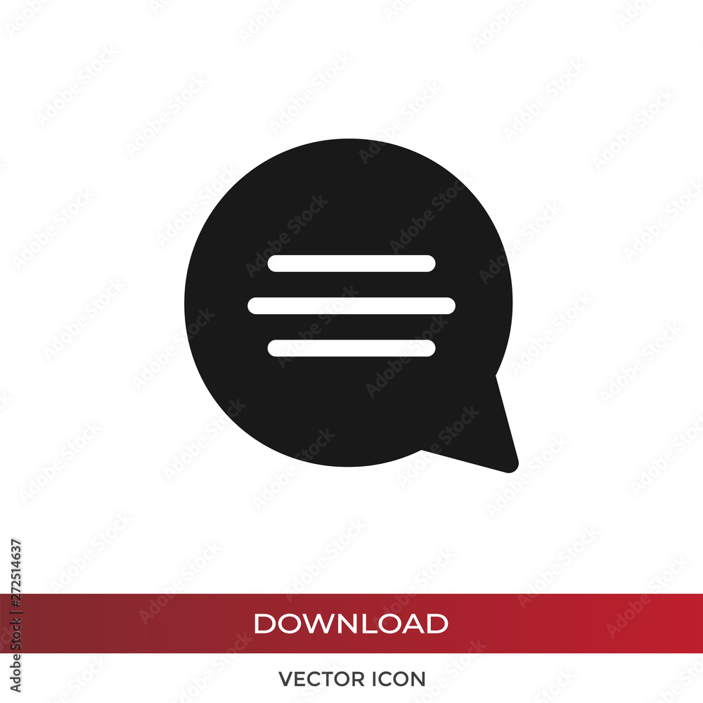 Aufkleber speech bubble vector icon in modern design style for web site and mobile app