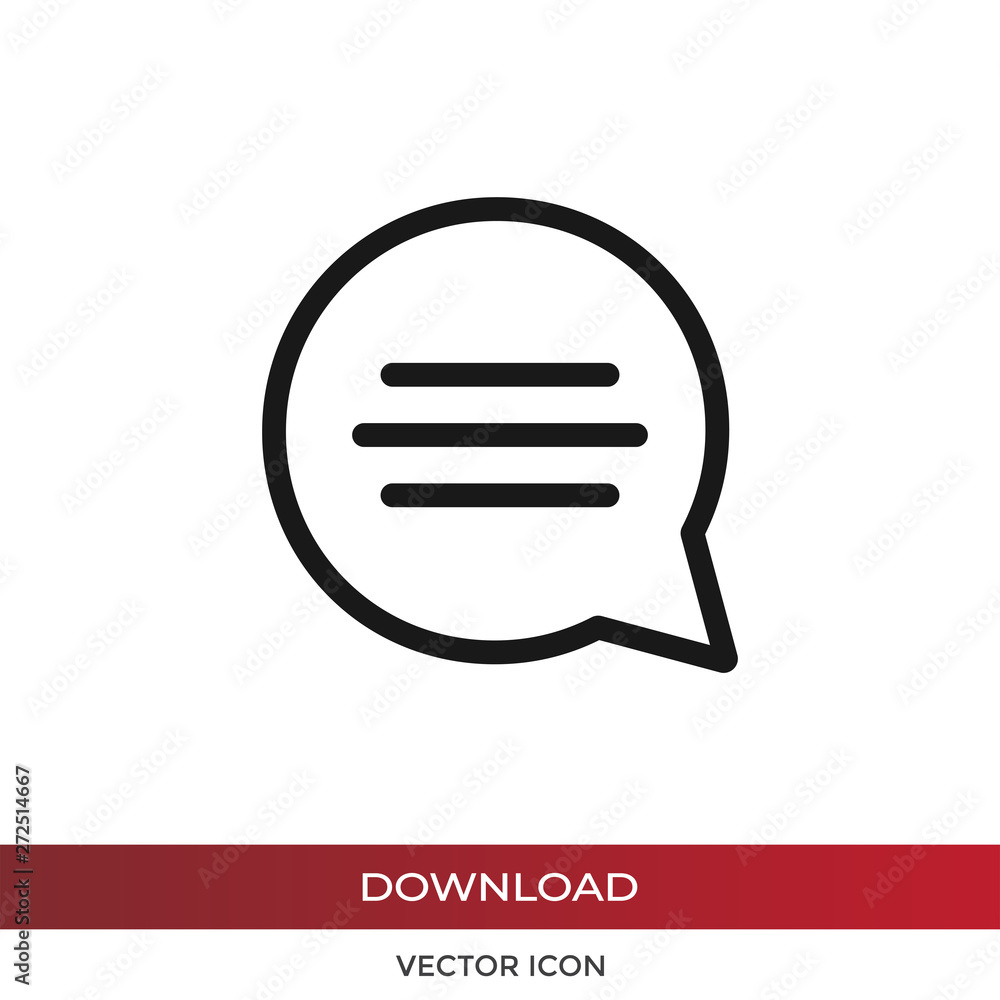 Aufkleber speech bubble vector icon in modern design style for web site and mobile app