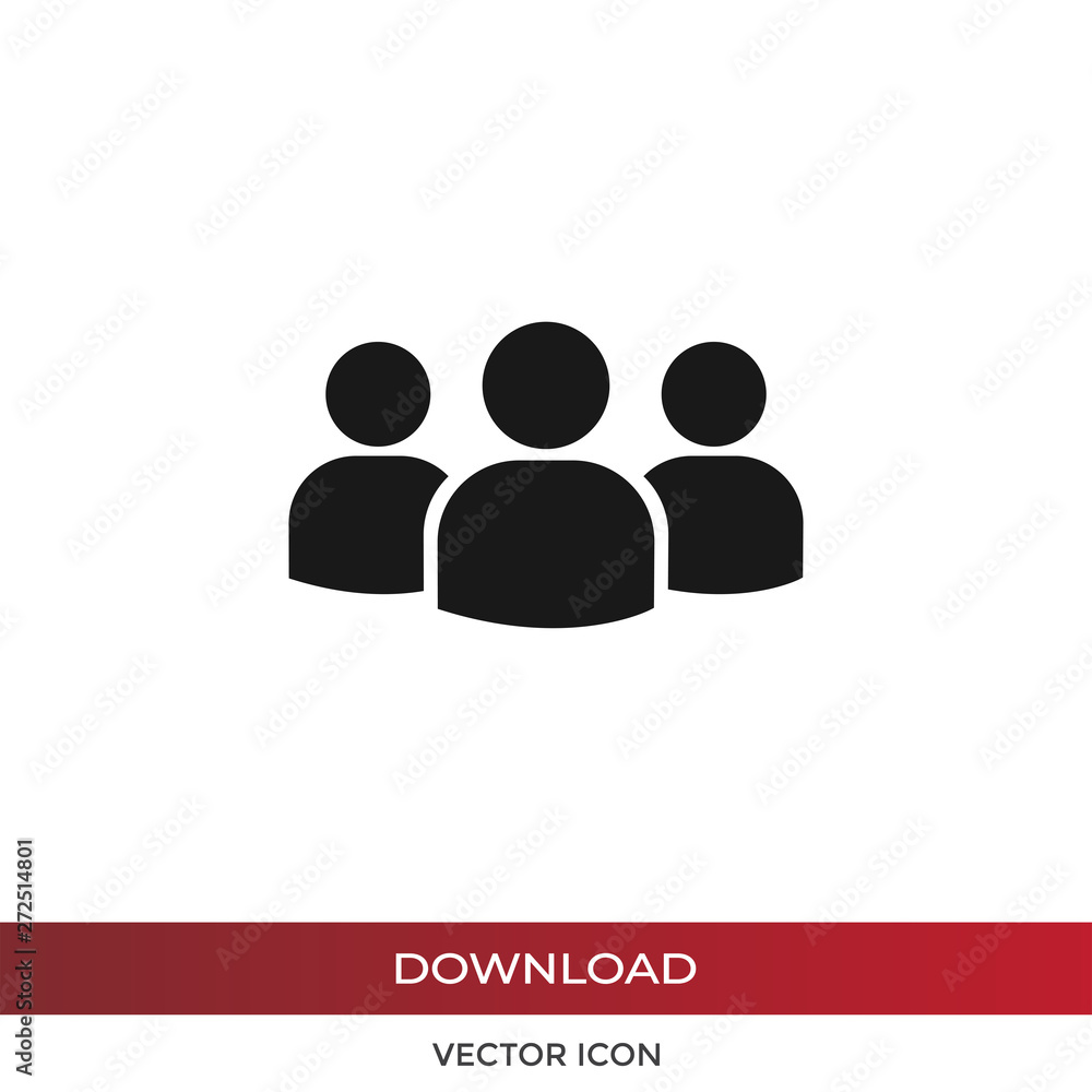 Aufkleber group vector icon in modern design style for web site and mobile app