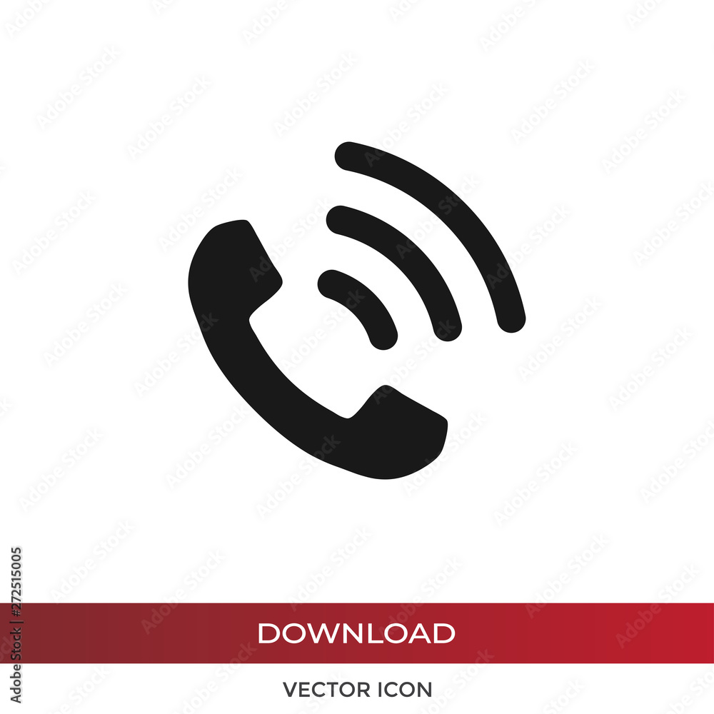 Aufkleber telephone vector icon in modern design style for web site and mobile app