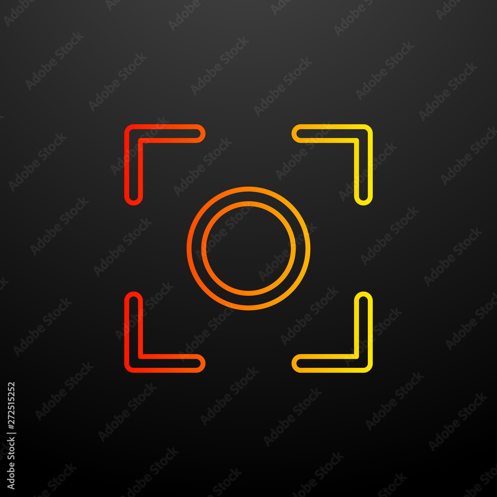 Poster center focus nolan icon. elements of image set. simple icon for websites, web design, mobile app, in