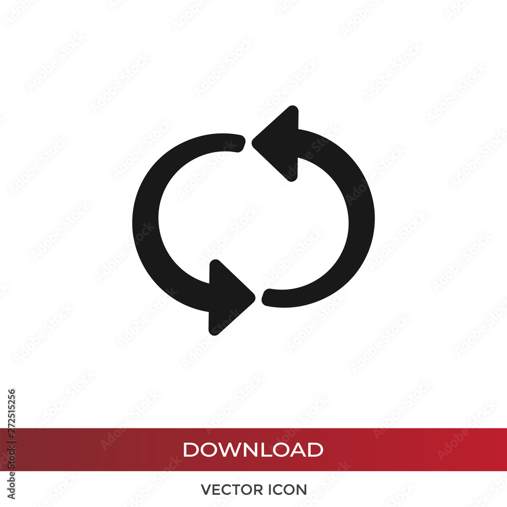 Poster refresh vector icon in modern design style for web site and mobile app