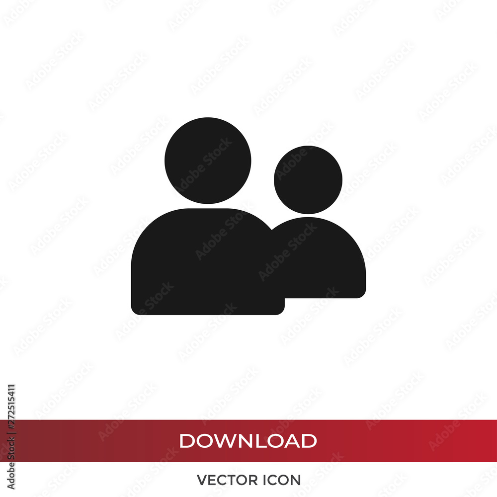 Aufkleber people vector icon in modern design style for web site and mobile app