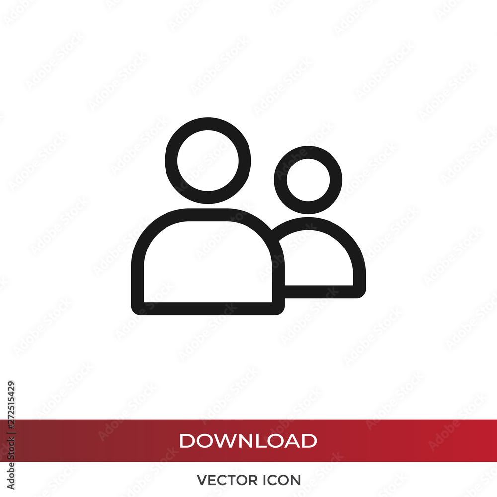 Aufkleber people vector icon in modern design style for web site and mobile app