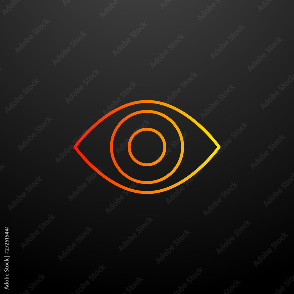 Poster red eye nolan icon. elements of image set. simple icon for websites, web design, mobile app, info gr